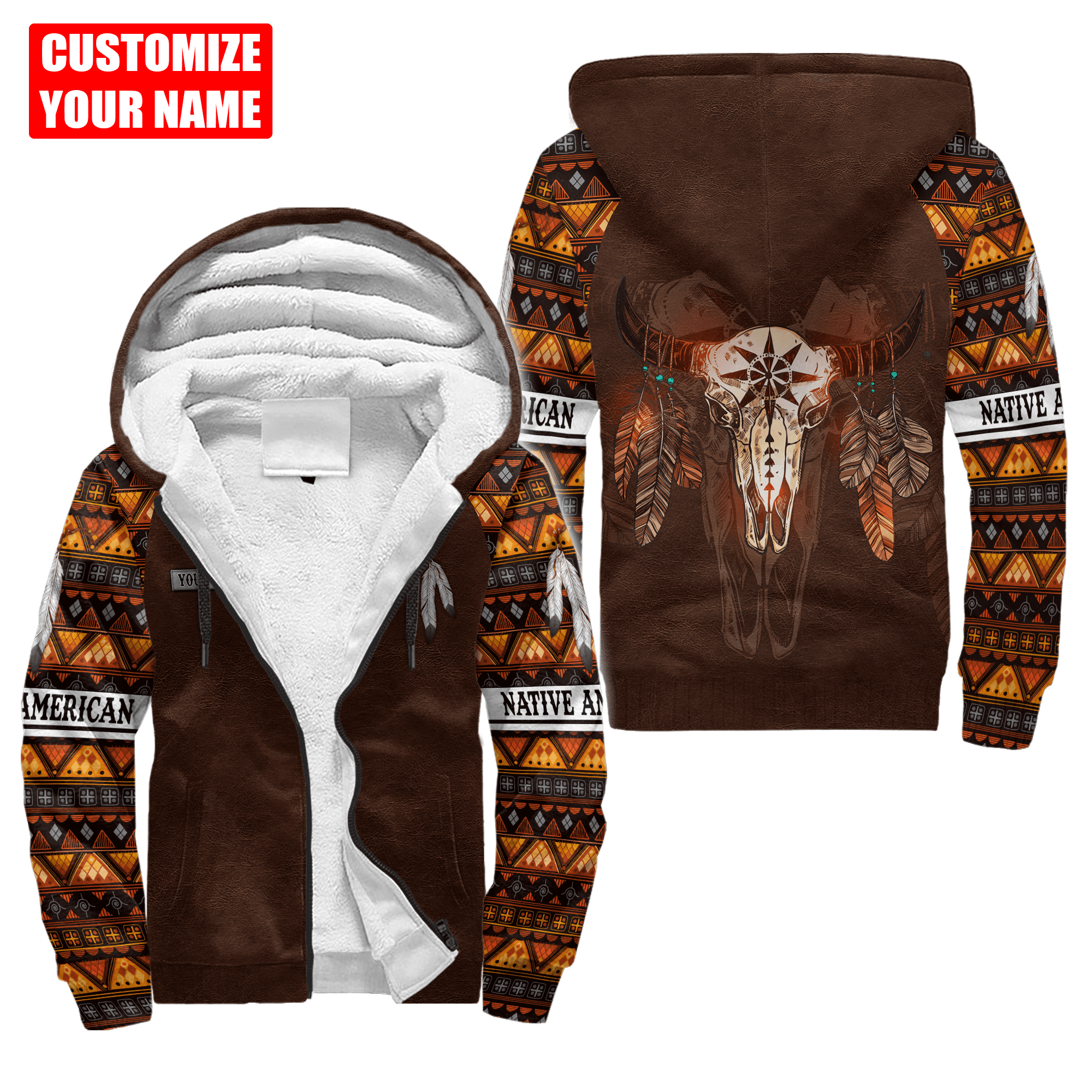 Customized Name Native American 3D All Over Printed Unisex Shirts