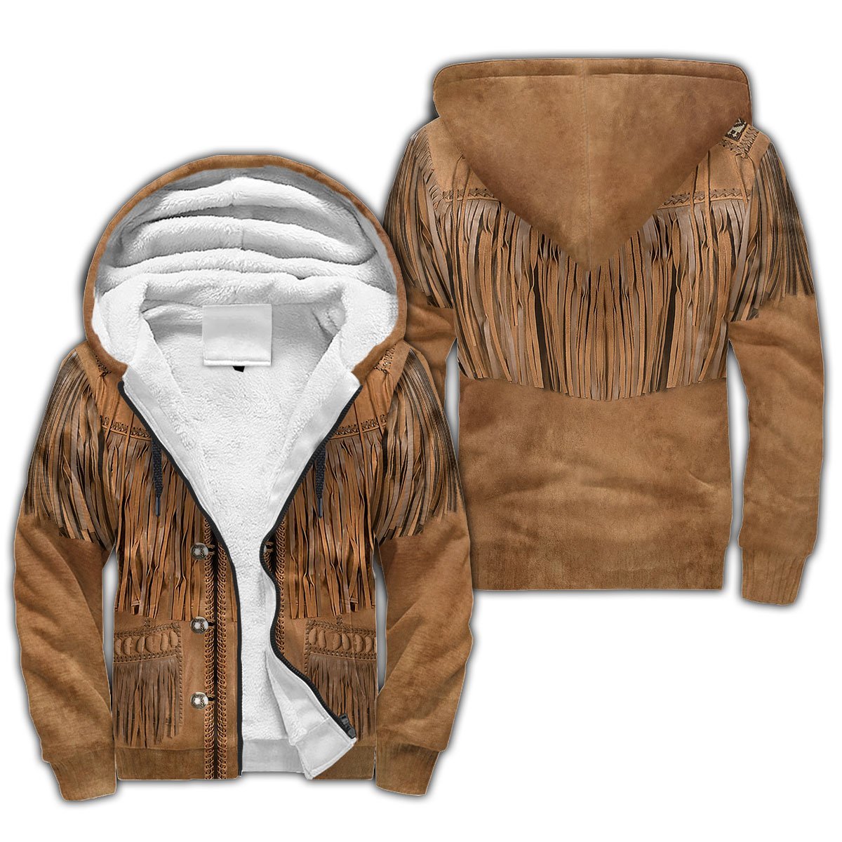 Native Cowboy Jacket No24 Cosplay 3D Over Printed Unisex Deluxe Hoodie ML