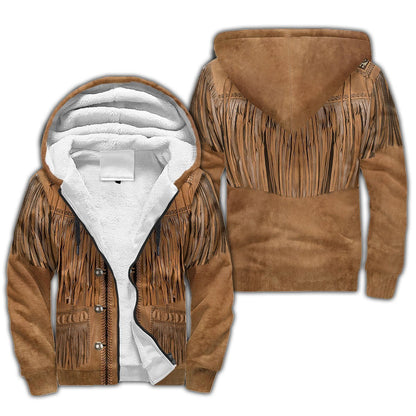 Native Cowboy Jacket No24 Cosplay 3D Over Printed Unisex Deluxe Hoodie ML