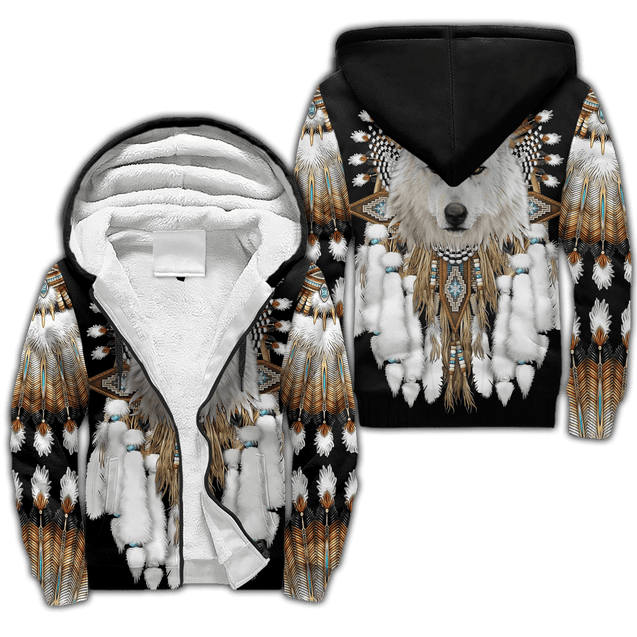 Love Wolf Native American 3D All Over Printed Shirts for Women