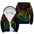 Amazing Polynesian Tattoo And Frangipani Flower Unisex Deluxe Hoodie ML