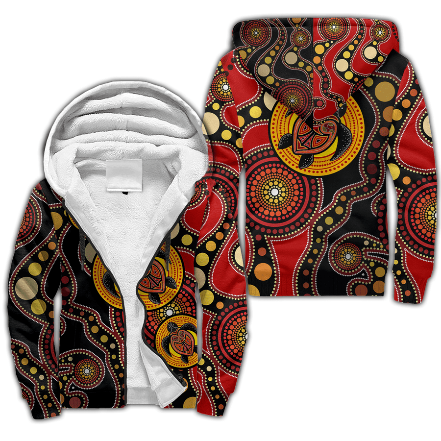 Aboriginal Australia In my heart Fleece Zip-Up Hoodie For Men And Women