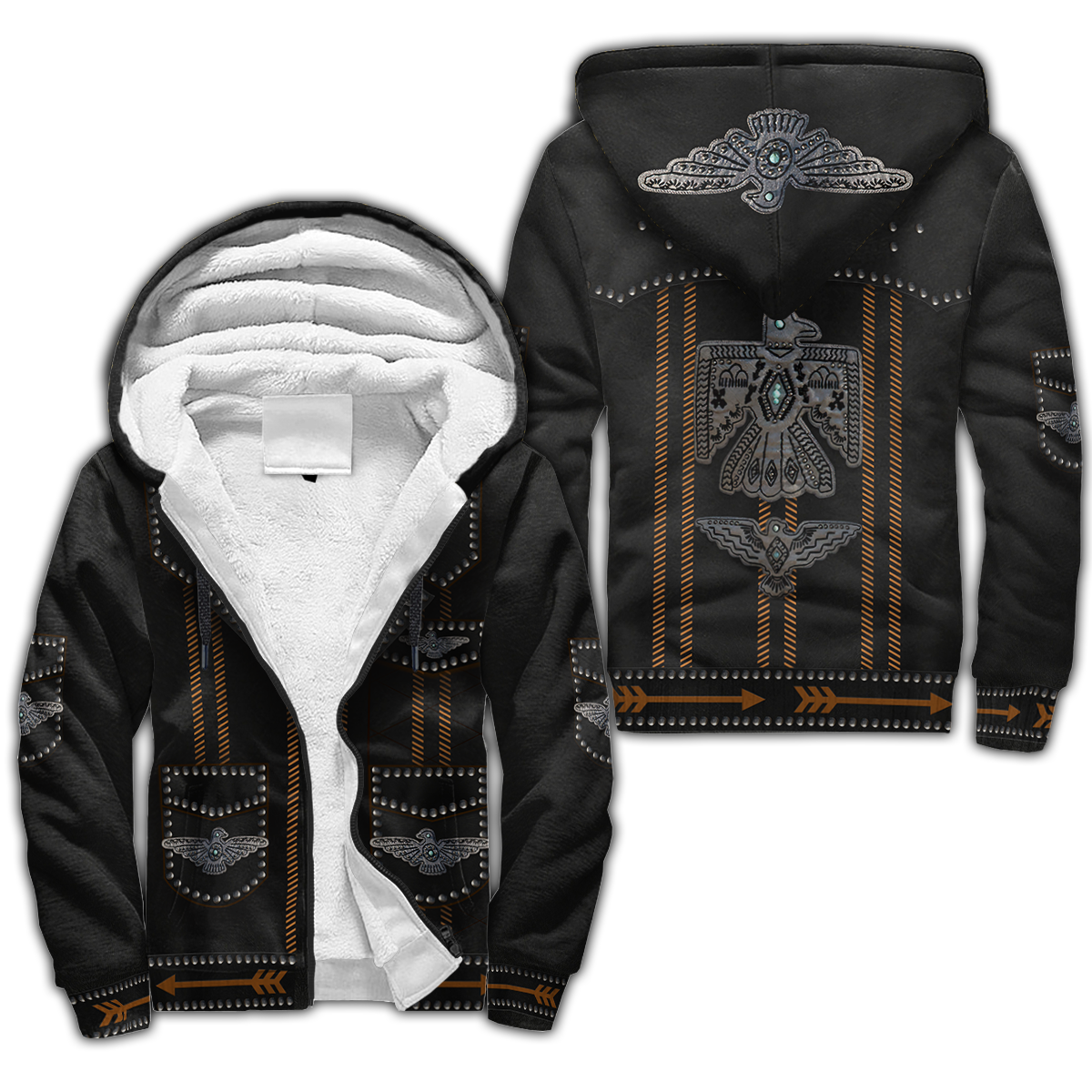 Native Cowboy Jacket No13 Cosplay 3D Over Printed Unisex Deluxe Hoodie ML