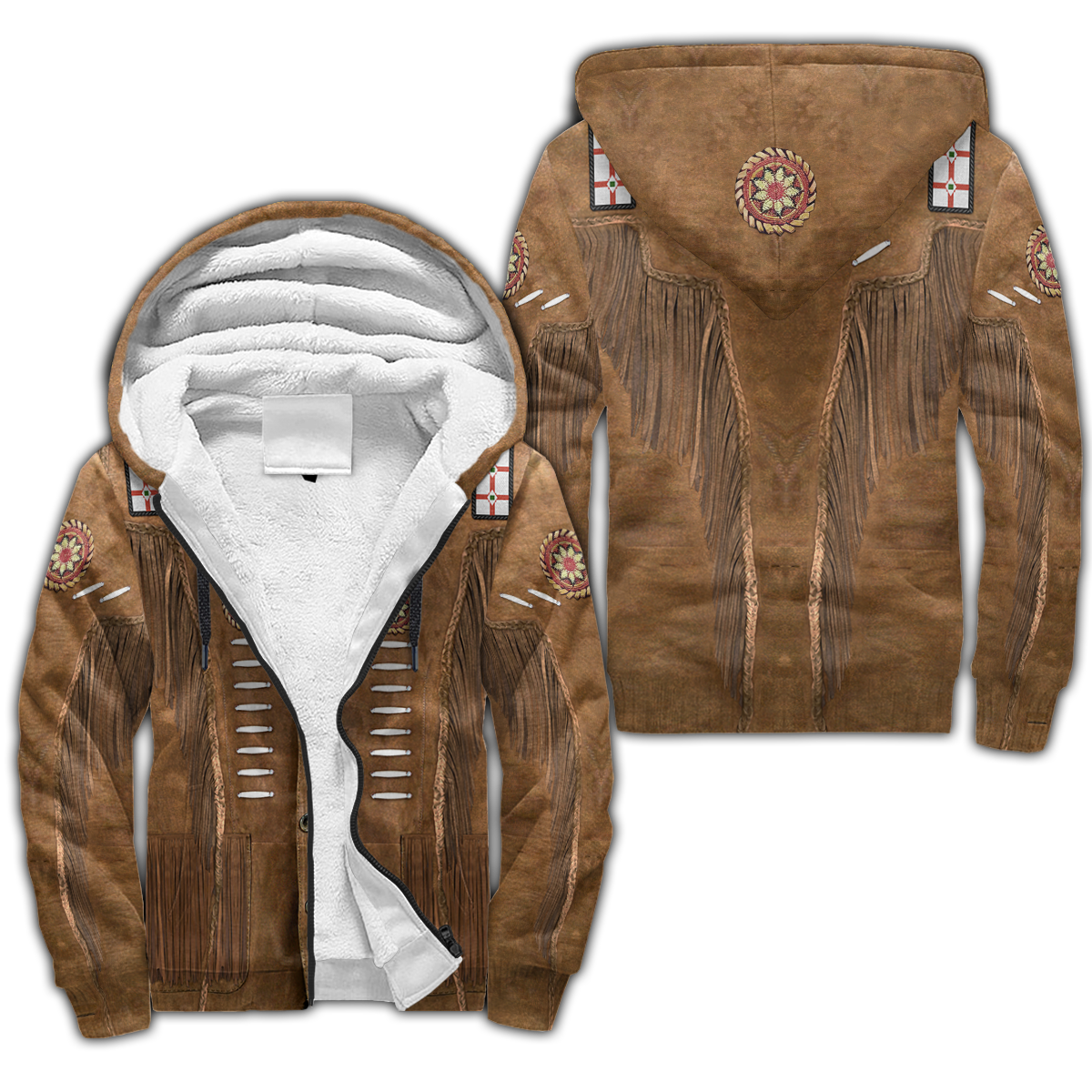 Native Cowboy Jacket No18 Cosplay 3D Over Printed Unisex Deluxe Hoodie ML