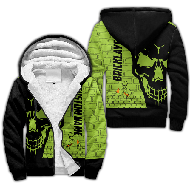 Premium Unisex Hoodie Customize Bricklayer Skull ML