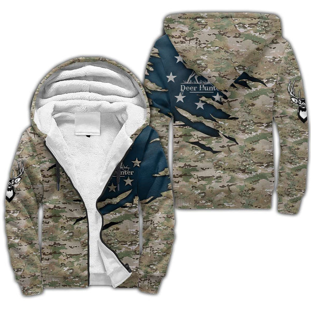 Camo Deer Hunter 3D All Over Printed Unisex Shirts