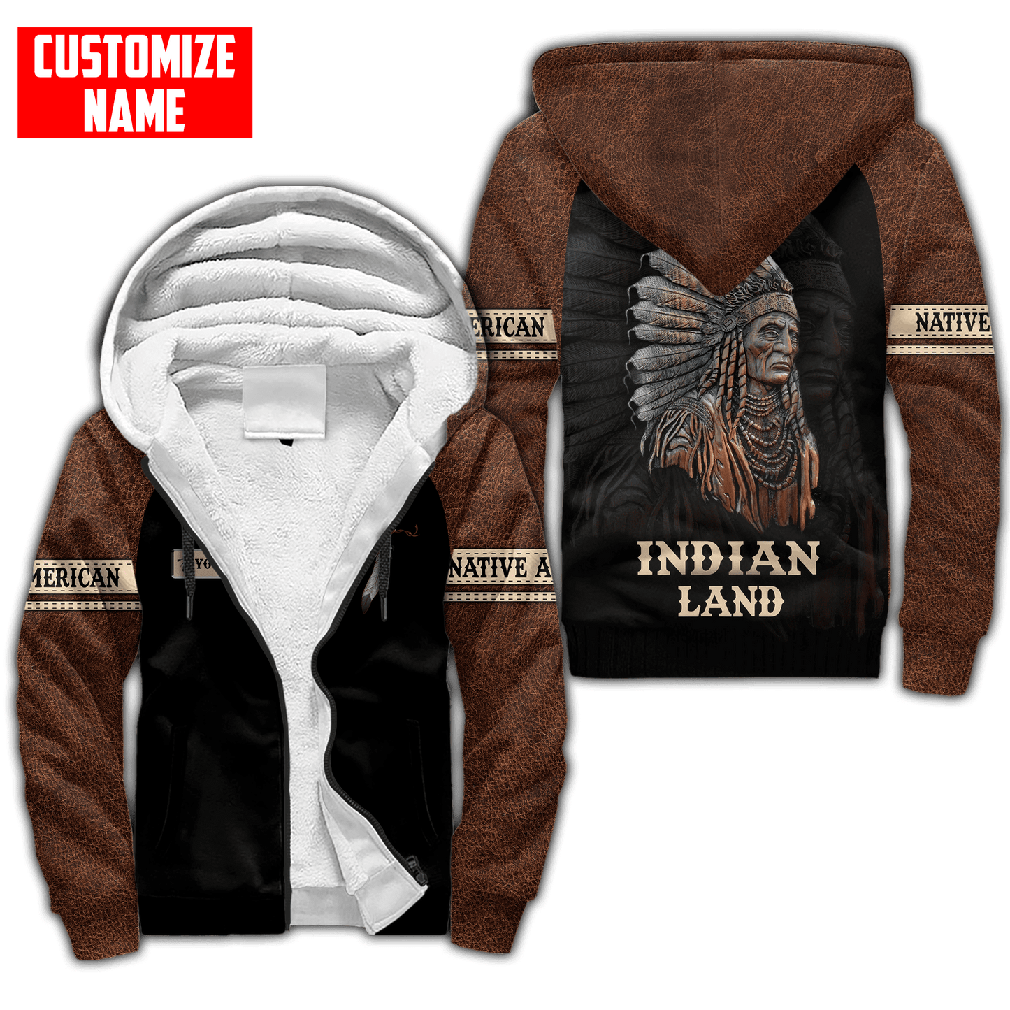 Customized name Native American 3D All Over Printed Unisex Shirts