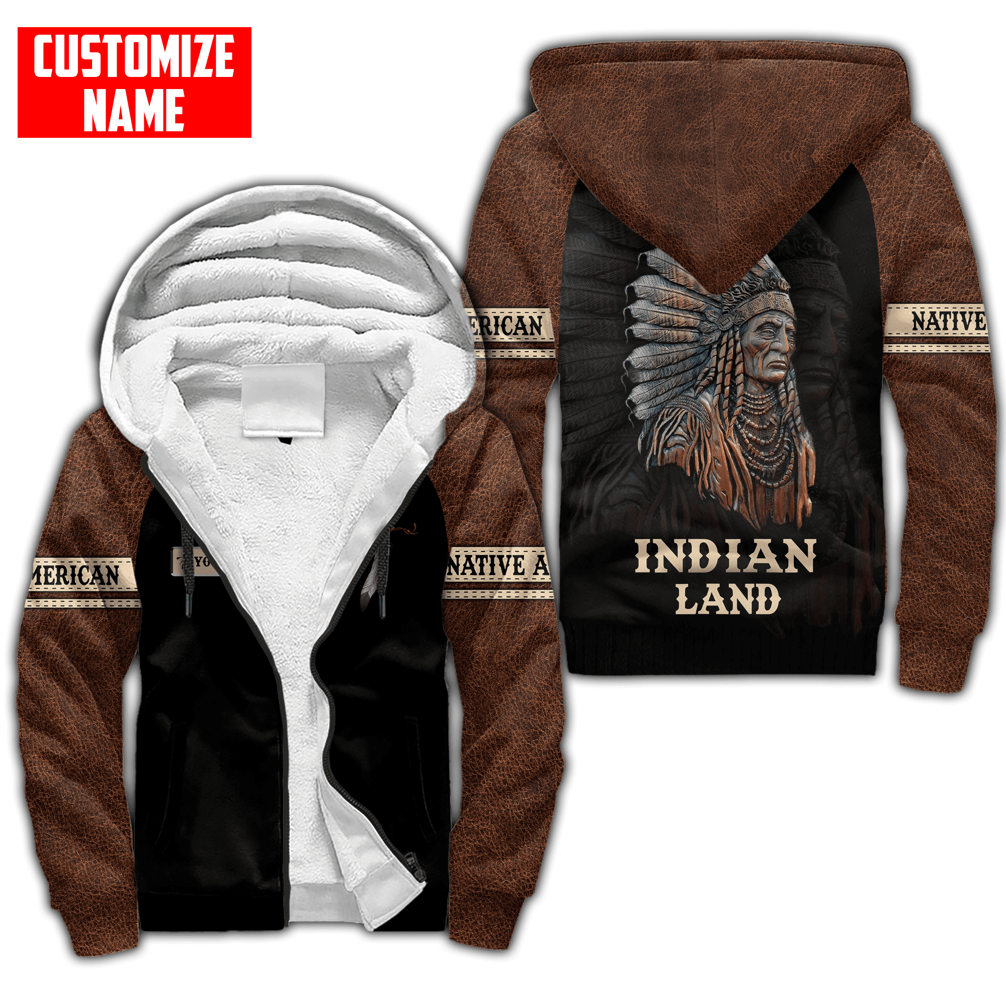 Customized name Native American 3D All Over Printed Unisex Shirts