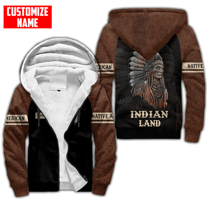 Customized name Native American 3D All Over Printed Unisex Shirts