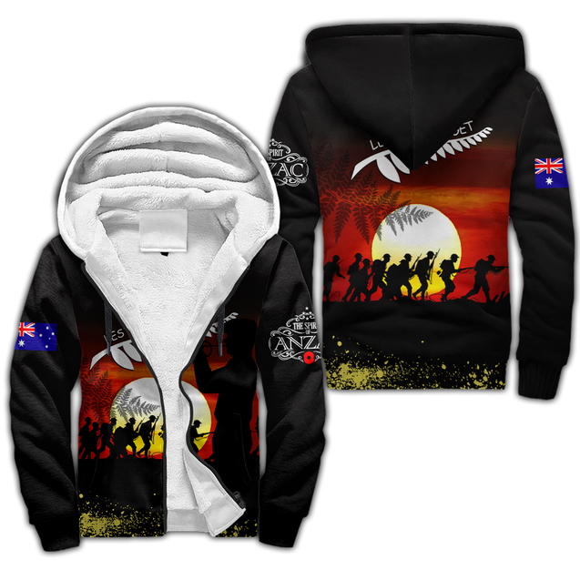 Premium Unisex Hoodie 3D All Over Printed Remember Them Anzac Day ML