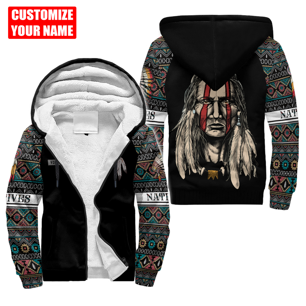 Customized name Native American 3D All Over Printed Unisex Shirts