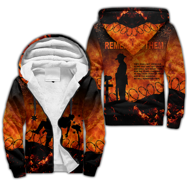 Premium Unisex Hoodie Remember Anzac Day ML