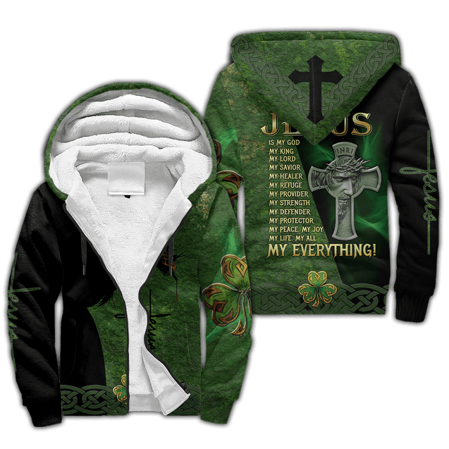 Irish Jesus Patrick Day 3D All Over Printed Unisex Shirt