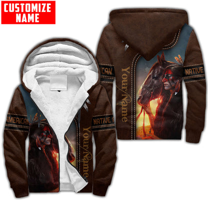 Customized name Native American 3D All Over Printed Unisex Shirts