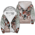 Wolf Floral 3D All Over Printed Unisex Deluxe Hoodie ML