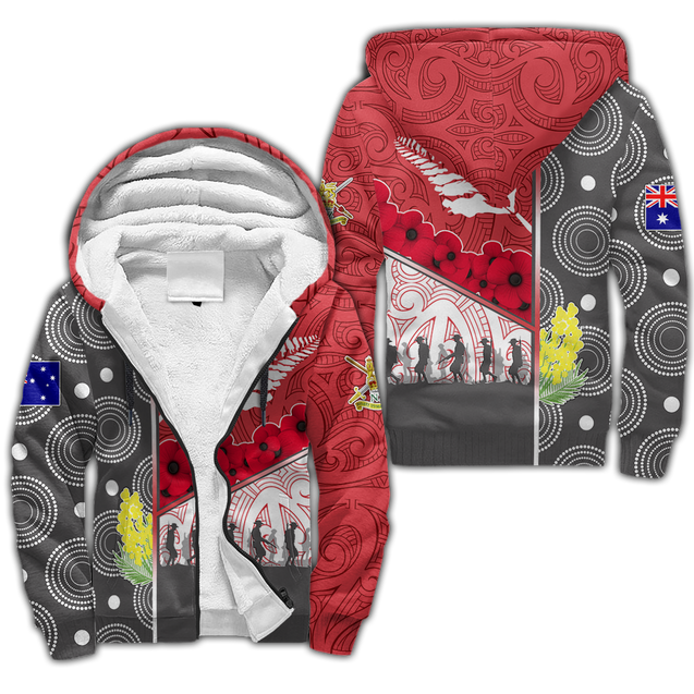 Premium Unisex Hoodie Remember Anzac Day Maori Tattoo ML