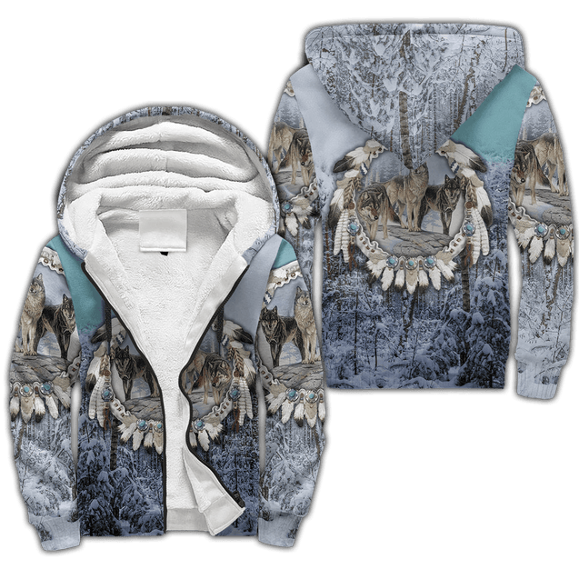 Wolf Native American 3D All Over Printed Unisex Shirt