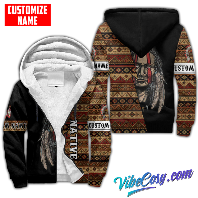 Customized name Native American 3D All Over Printed Unisex Shirts