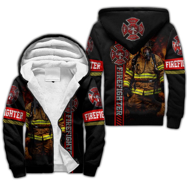 Brave Firefighter 3D All Over Printed For Men And Women Fleece Zip-up Hoodie TNA10132003