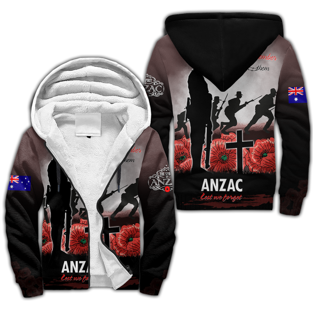 Premium Unisex Hoodie Remember Them Anzac Day ML