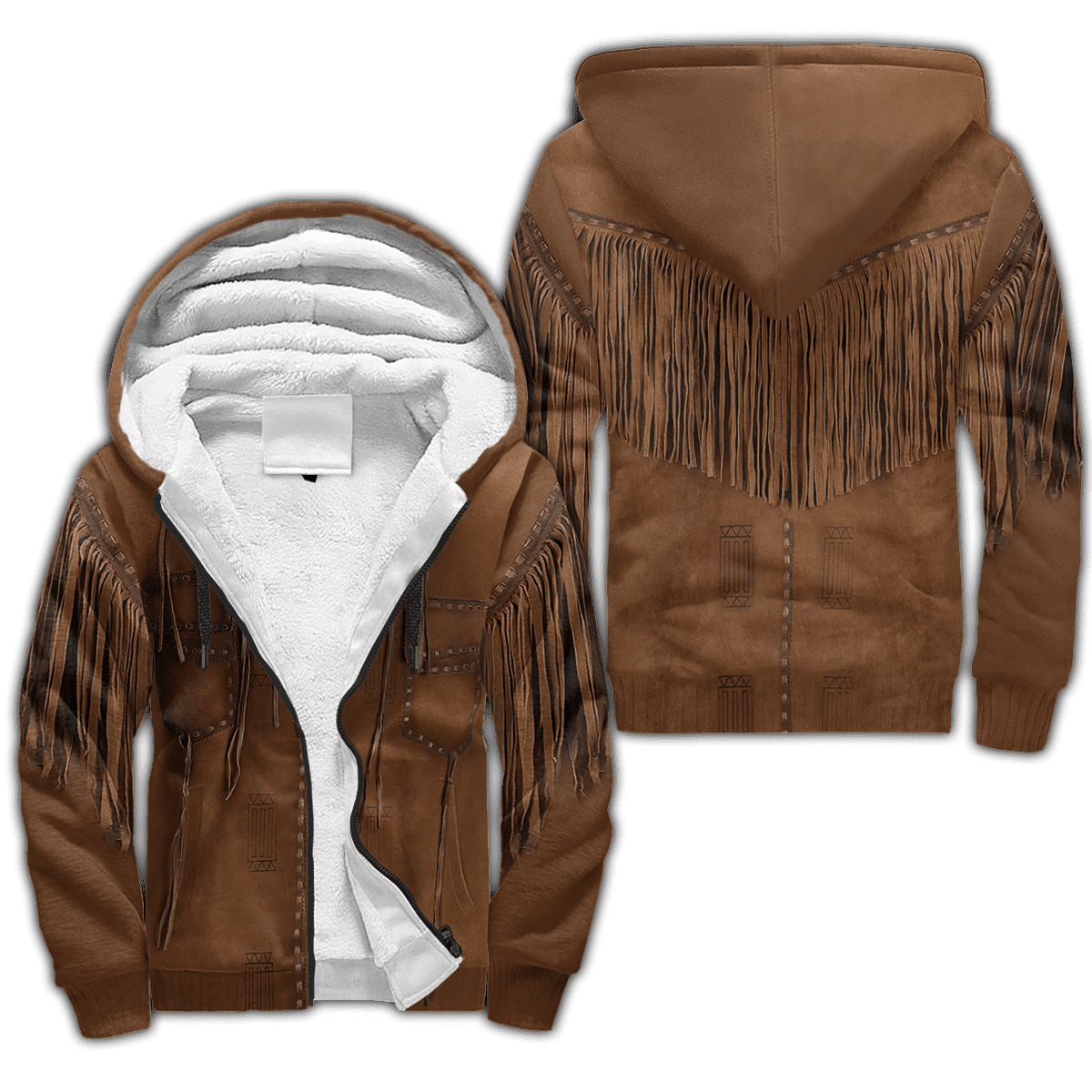 Native Cowboy Jacket No26 Cosplay 3D Over Printed Unisex Deluxe Hoodie ML