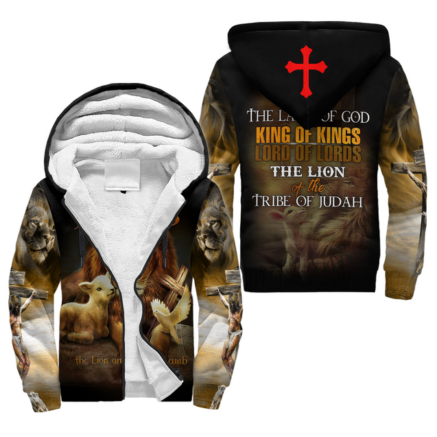 Jesus - The Lion And The Lamb 3D All Over Printed Shirts