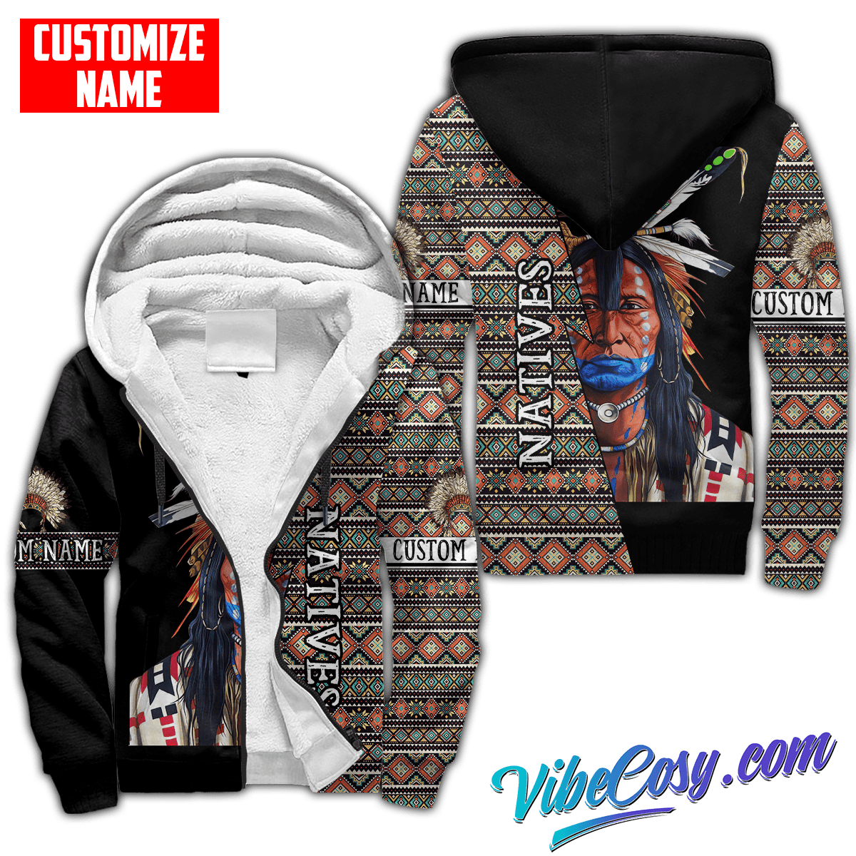 Customized Name Native American 3D All Over Printed Unisex Shirts