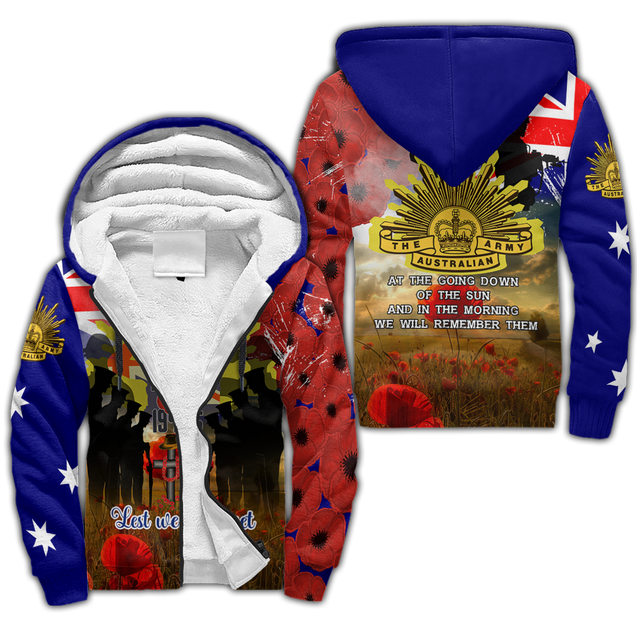 Premium Unisex Hoodie Remember Anzac Day ML