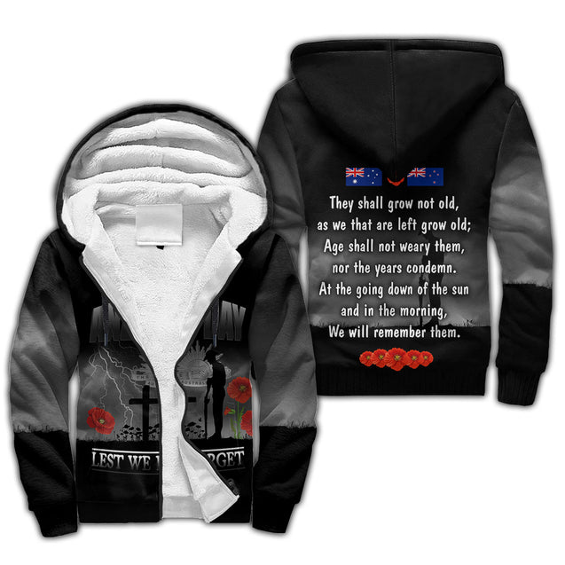 Remember Anzac Day Premium Unisex Hoodie ML