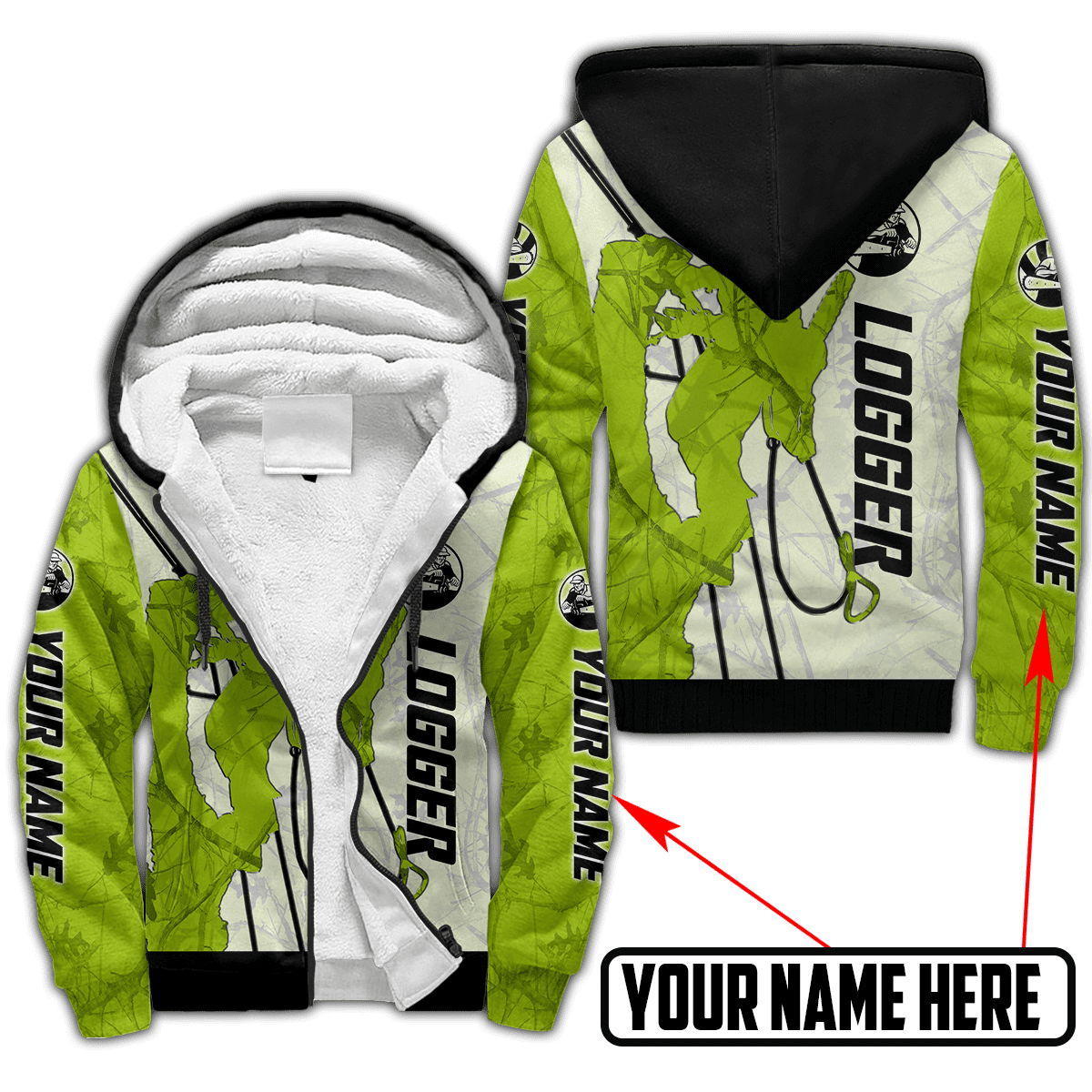 Premium Personalized 3D Printed Logger Shirts MEI