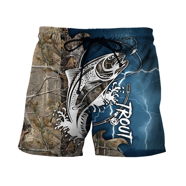 Trout Fishing Tattoo camo shirts for men and women blue color TR2108203