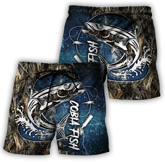 Cobia Fishing camo all over printed shirts for men and women blue color TR251201 - Amaze Style™-Apparel