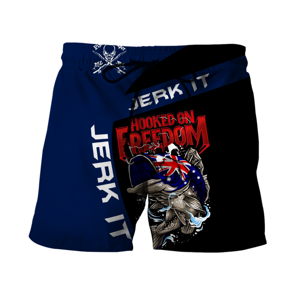 Hooked on Freedom Australia Fishing 3D printed shirts for men and women