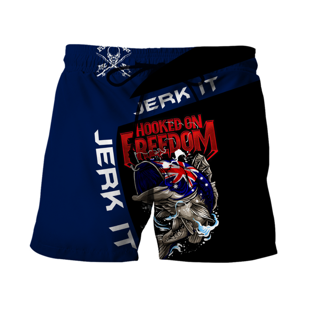 Hooked on Freedom Australia Fishing 3D printed shirts for men and women