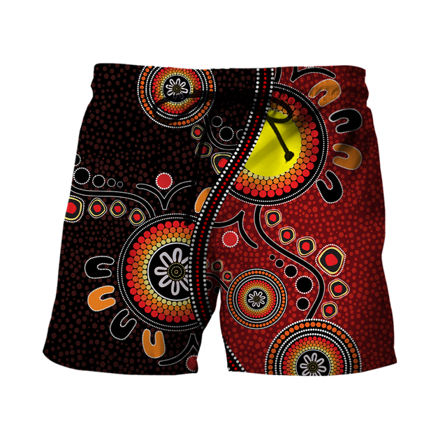 Aboriginal Australia Flag Dot Painting Art Shirt For Men And Women