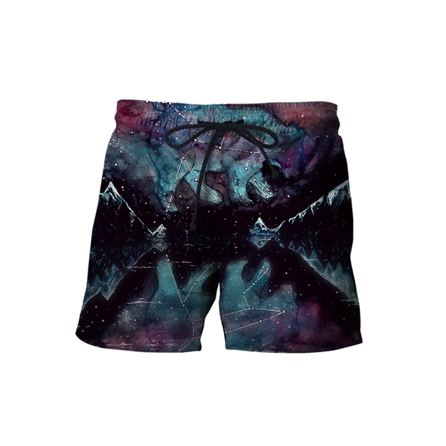 Love Bear Galaxy 3D all over printed shirts for men and women AZ091201 PL-Apparel-PL8386-Shorts-S-Vibe Cosy™