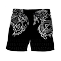 Ragnarok Warrior Tattoo Fenrir and Odin Raven 3D All Over Print Hoodie