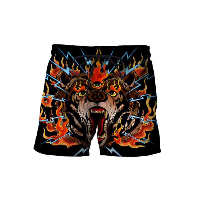 Love Bear Tattoo 3D all over printed shirts for men and women AZ091202 PL-Apparel-PL8386-Shorts-S-Vibe Cosy™