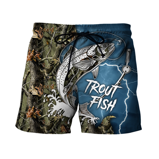 Trout Fishing blue Tattoo camo shirts for men and women TR2108202