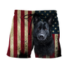 Black German Shepherd American Flag 3D All Over Print Hoodie