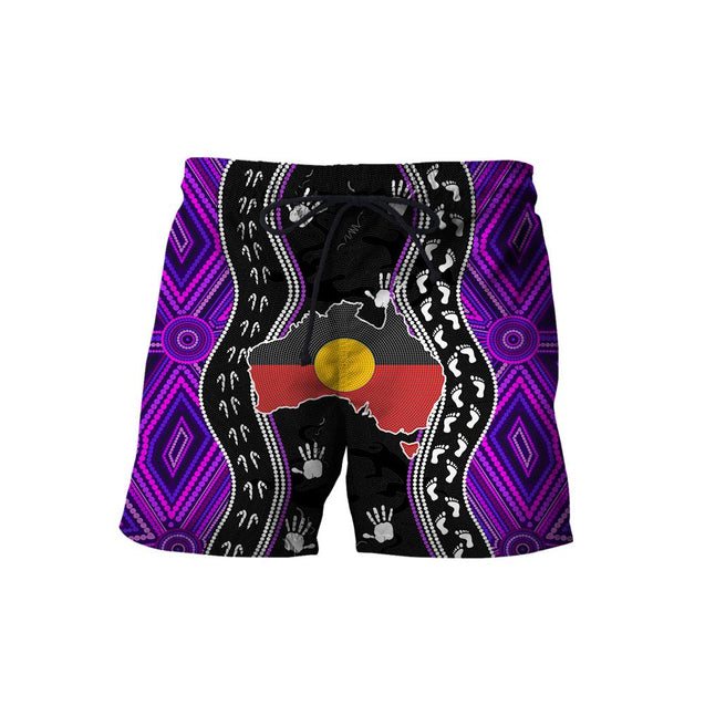 Aboriginal Australia Indigenous Map Purple Shirt For Men and Women