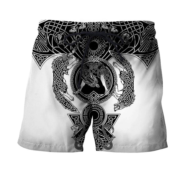 Viking Tattoo All-Over Print version 4.0-Apparel-HP Arts-Shorts-S-Vibe Cosy™