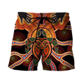 Aboriginal Turtle Touch the Sun Bedding Set, Australia Indigenous Painting Art shirts for men and women-Apparel-Huyencass-Shorts-S-Vibe Cosy™