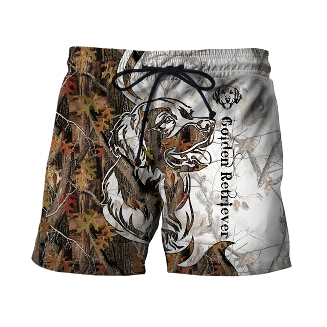 Deer Hunting Golden Retriever Tatoo Camo 3D All Over Print  Hoodie TR1708202