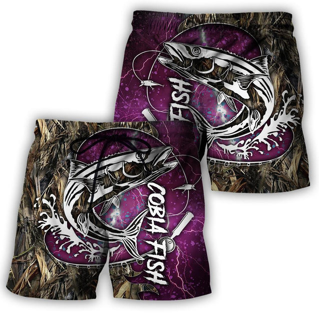 Cobia Fishing camo all over printed shirts for men and women purple color TR251202 - Amaze Style™-Apparel