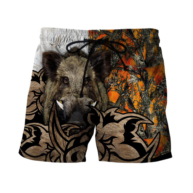 Boar Hunter Oreange Camo 3D All Over Print  Hoodie DL20102003