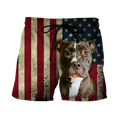 Pit Bull Terrier American Flag 3D All Over Print Hoodie TR0510202