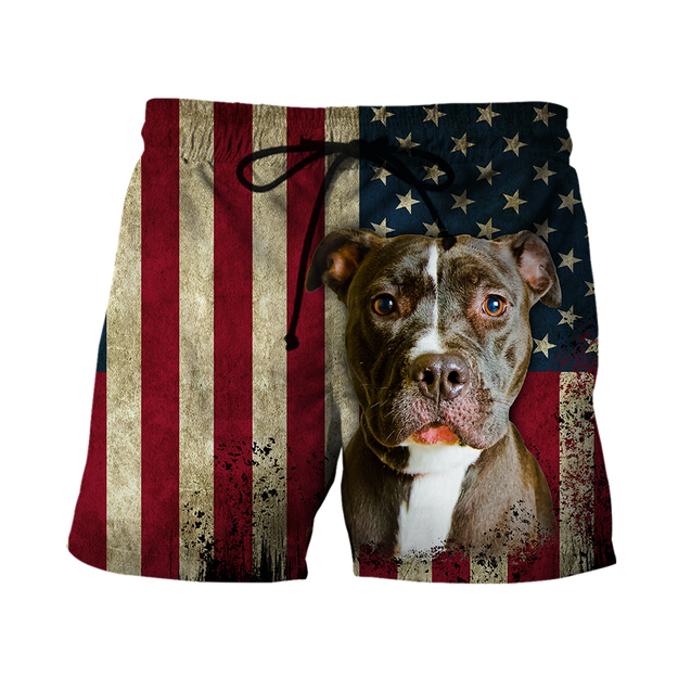 Pit Bull Terrier American Flag 3D All Over Print Hoodie TR0510202