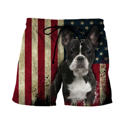French Bulldog American Flag 3D All Over Print Hoodie