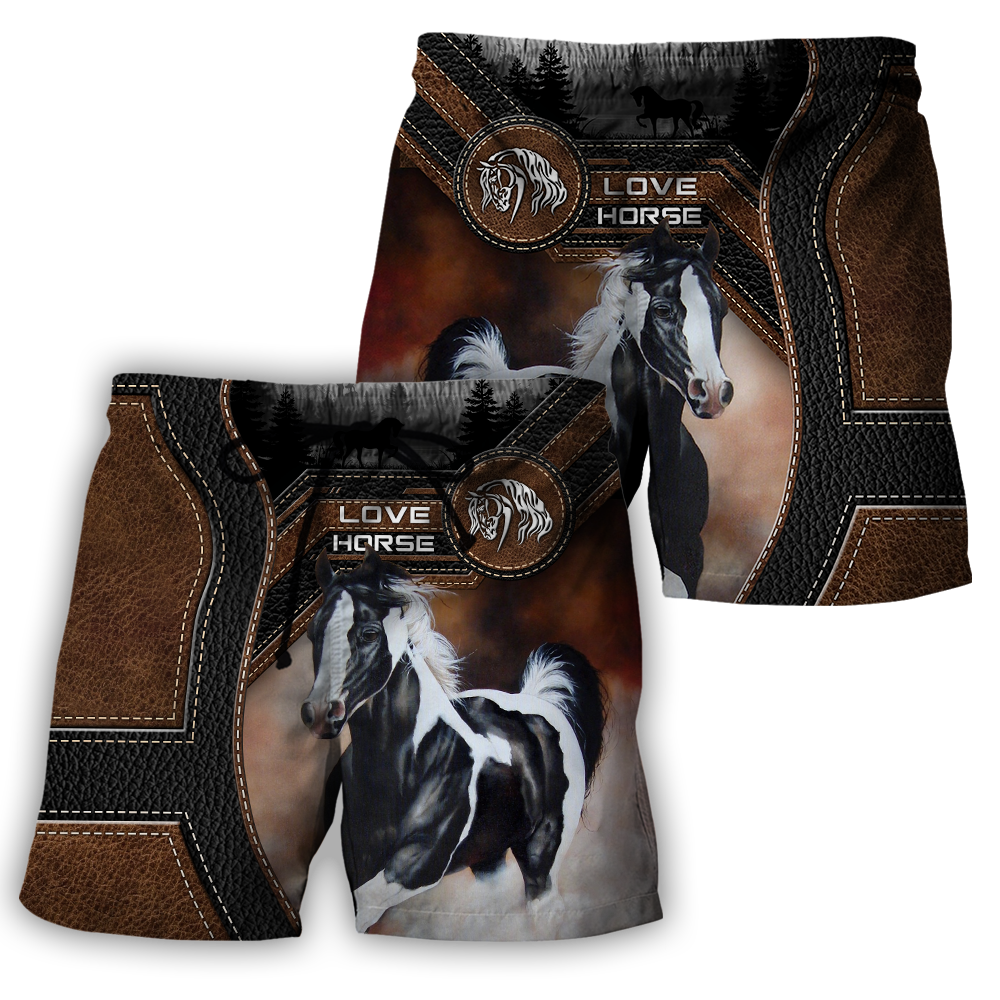 American Paint Horse3D All Over Printed Shirts-Apparel-TA-Shorts-S-Vibe Cosy™